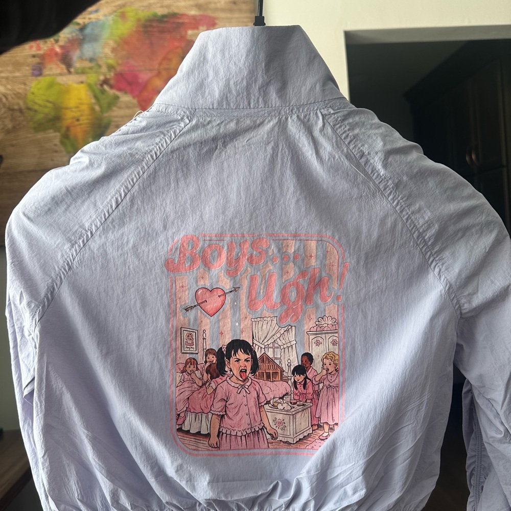 Girls' Pink Graphic Jacket